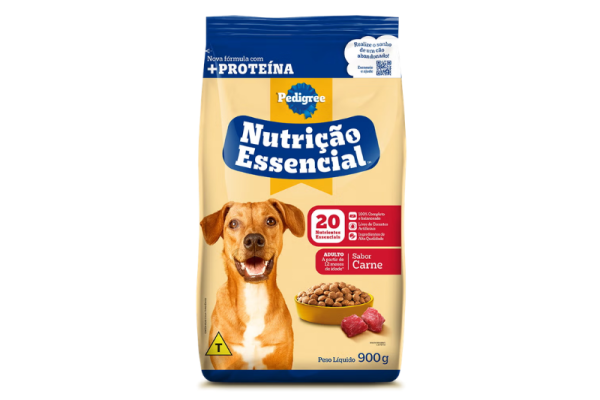 Ração Pedigree Essencial Adulto 900 g
