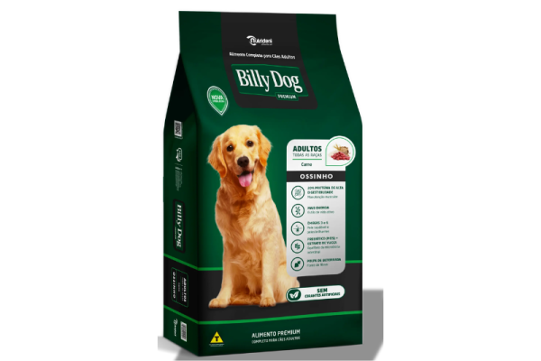 Ração Billy Dog Ossinho Carne