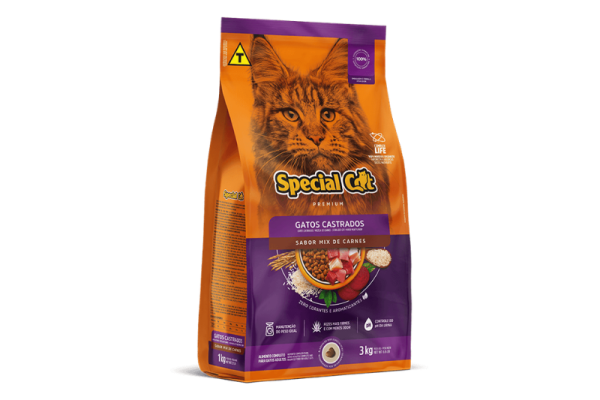 Ração Special Cat Gatos Castrados Mix de Carnes