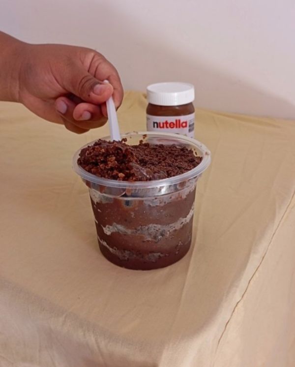 Brigadeiro com creme de avelã
