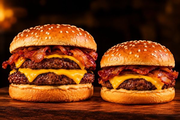 DOMINGO DO BACON 1  DUPLO BACON E 1 DOM BACON O QUEIJO VOCE ESCOLHE