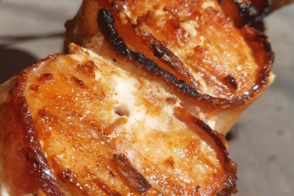 Espetinho de frango c/ bacon
