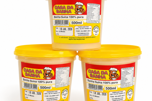 BANHA SUINA DE PORCO 500ML CASA DA BANHA