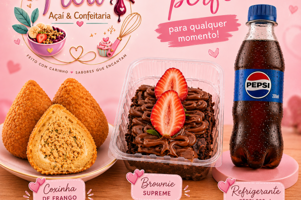 Combo/Coxinha/Pepsi200ml/ Brownie
