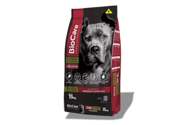 Ração BioCare Power Training Cães Adultos Carne e Frango