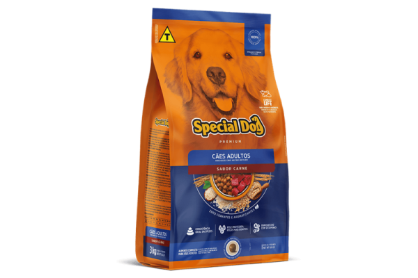 Ração Special Dog Cães Adultos Carne