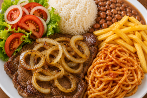 Bife acebolado