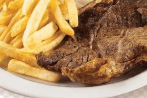 Carré com batata frita