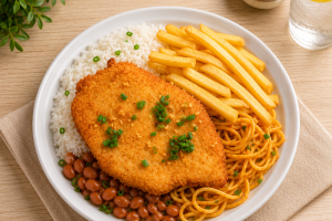 Filé de Frango Crocante com Fritas